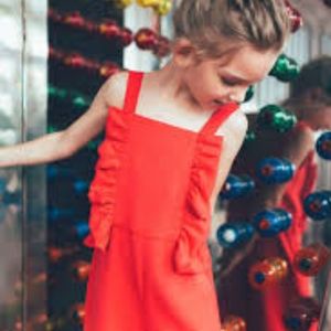 girl red jumpsuit